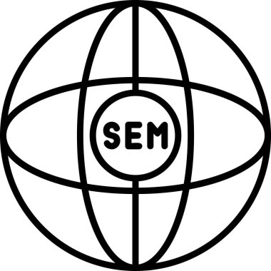 Sem dünya simgesinin vektör illüstrasyonu