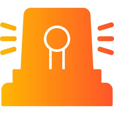 Siren modern simge, vektör çizimi 