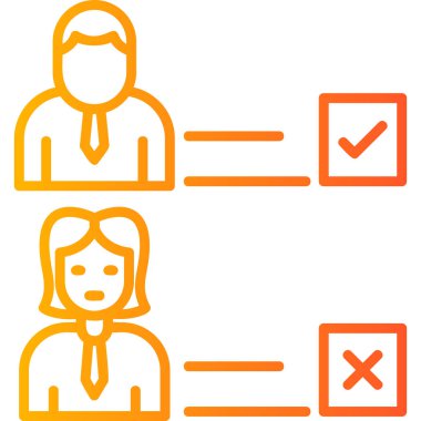 Selected Candidate modern vector icon illustration