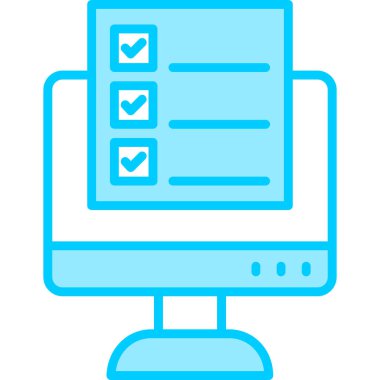 Sınav simgesi, modern tasarım illüstrasyonu