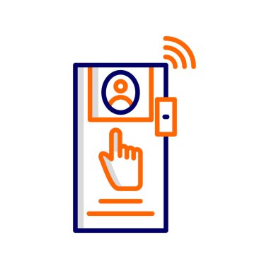 Kapı kamerası modern simge, vektör illüstrasyonu 