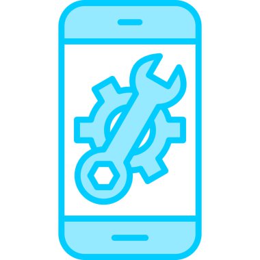 graphic illustration of Mobile Setting, cogs 
