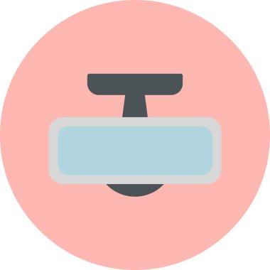 dikiz aynası simgesi, araba sade web illüstrasyonu