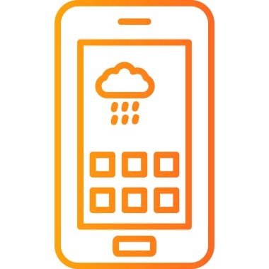 Cep telefonu. Web simgesi basit tasarım