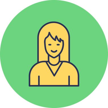 Kadınlar modern simge, vektör illüstrasyonu