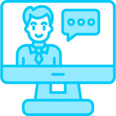 Konuş. Web simgesi basit illüstrasyon
