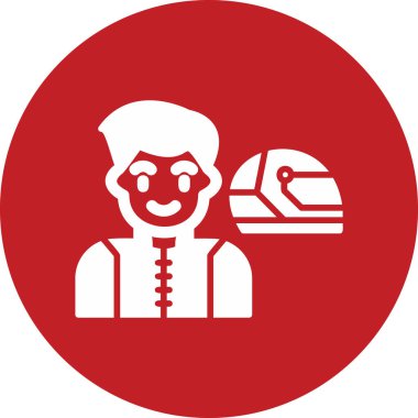 Araba yarışçısı modern simge, vektör illüstrasyonu