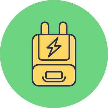 Adaptör, web basit simge illüstrasyonu