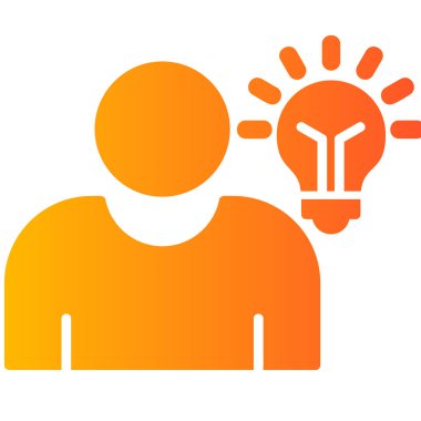 Fikir modern simgesi, vektör illüstrasyonu