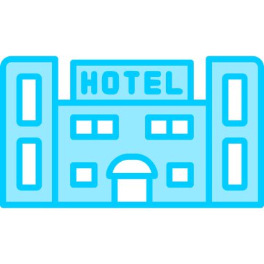 Otel modern simge vektör illüstrasyonu