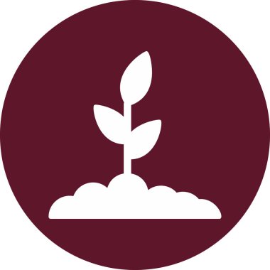 Bitki yetiştiriyorum. Web simgesi basit illüstrasyon