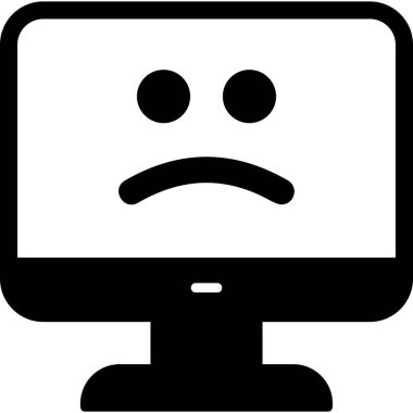 Mavi Ekran Web simgesi vektör illüstrasyonu