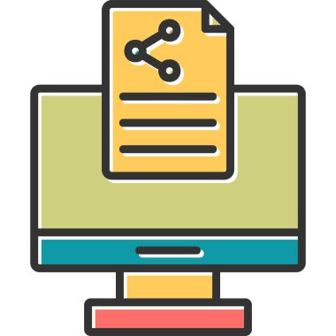 Modern simge vektör illüstrasyonu paylaşılıyor