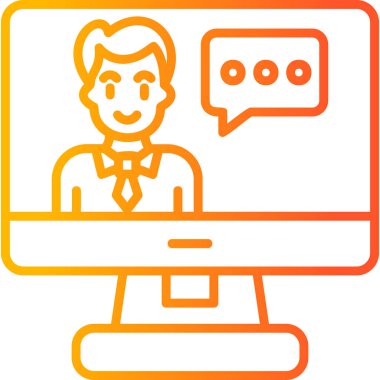 Konuş. Web simgesi basit illüstrasyon