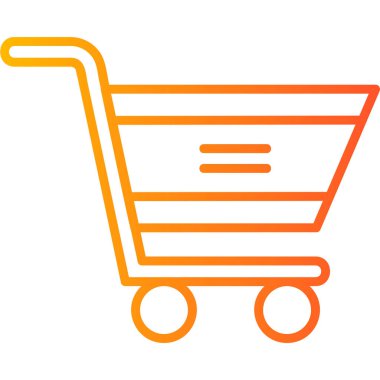 shopping cart, web icon simple illustration