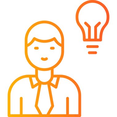 Fikir modern simgesi, vektör illüstrasyonu