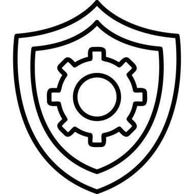 Koruma çizgisi simgesi, vektör illüstrasyonu