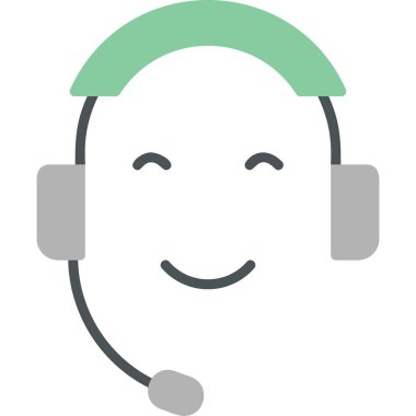 Çağrı Merkezi web simgesi basit illüstrasyon