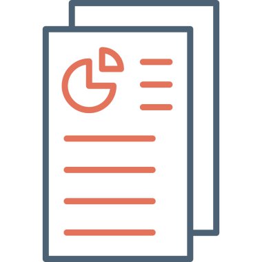 İş Raporu. Web simgesi basit illüstrasyon