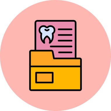 Diş kayıtları modern simge, vektör illüstrasyonu 