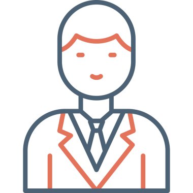 Businessman User logo, simple icon for web page 
