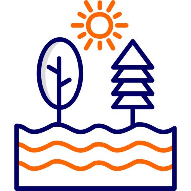 River simgesinin vektör illüstrasyonu