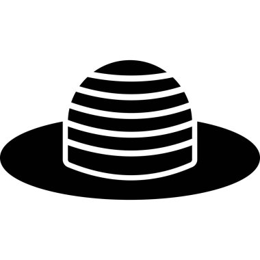 Güneş Şapkası. Web simgesi basit illüstrasyon