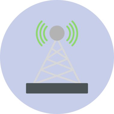 İletim kulesi, web simgesi basit illüstrasyon