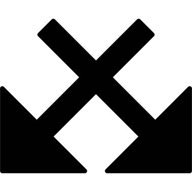 simple and minimalistic vector icon of the intersecting arrows