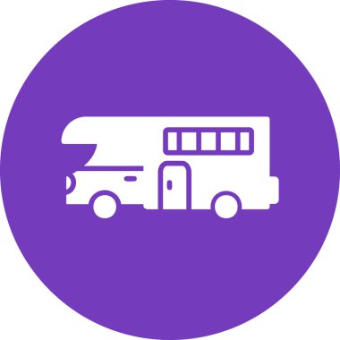 Karavan karavan web simgesi basit illüstrasyon