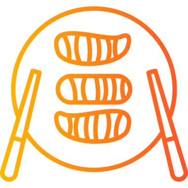 Suşi modern simge vektör çizimi