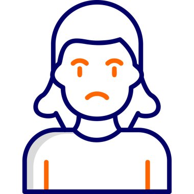 Üzücü modern simge, vektör illüstrasyonu