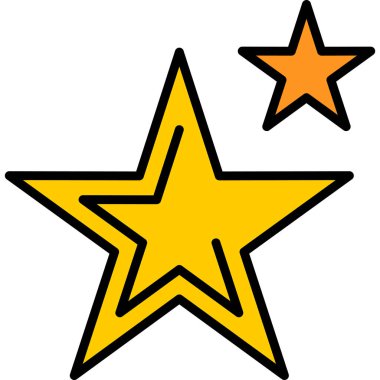 Favori yıldızlar web simgesi basit illüstrasyon