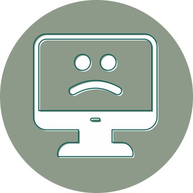Mavi Ekran Web simgesi vektör illüstrasyonu