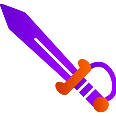 Kılıç. Web simgesi basit illüstrasyon 