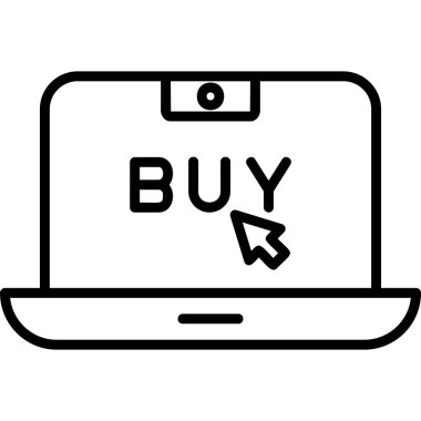 Dizüstü bilgisayardan düğme al, e-market alışverişi yap