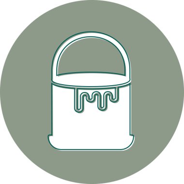 boya kovası simge vektör çizim