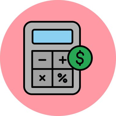 Web hesap makinesi simgesi. vektör illüstrasyonu