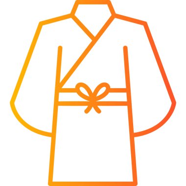 Yukata. Web simgesi vektör illüstrasyonu 