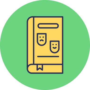 Çizgi roman ikonu, modern tasarım illüstrasyonu