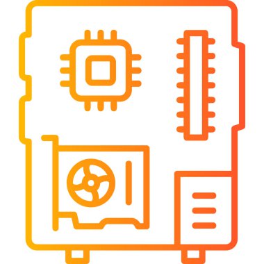 Bilgisayar. Web simgesi basit illüstrasyon 