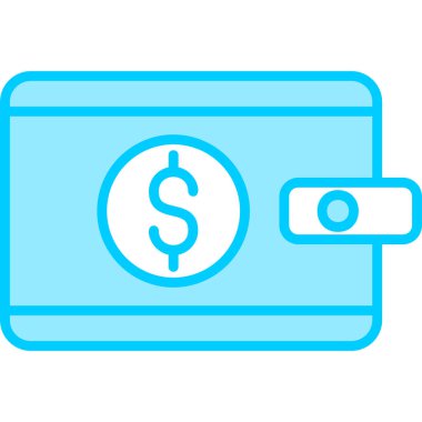 Cüzdan. Web simgesi basit illüstrasyon