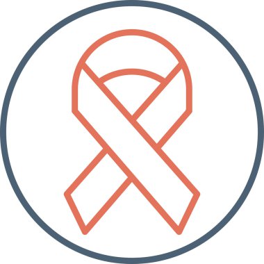 Kanser kurdelesi işareti. Web için basit illüstrasyon