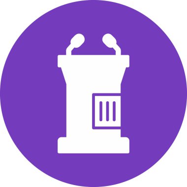 Lectern modern simgesi, vektör illüstrasyonu