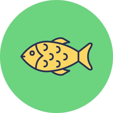 Balık. Web simgesi basit illüstrasyon