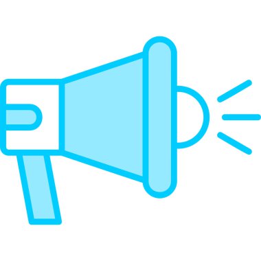 Megafon ikonu vektör illüstrasyonu