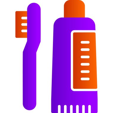 graphic cartoon art illustration of Tooth Cleaning with brush 