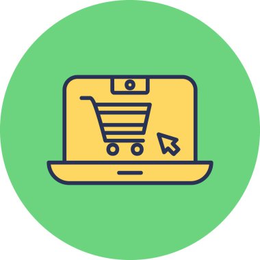 Online Shopping web icon, vector illustration