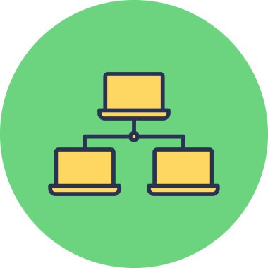 Bilgisayar. Web simgesi basit illüstrasyon
