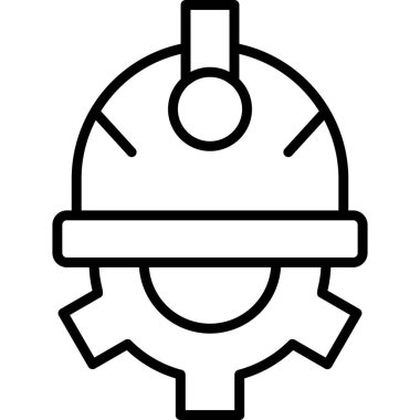 Miğfer. Web simgesi basit illüstrasyon 